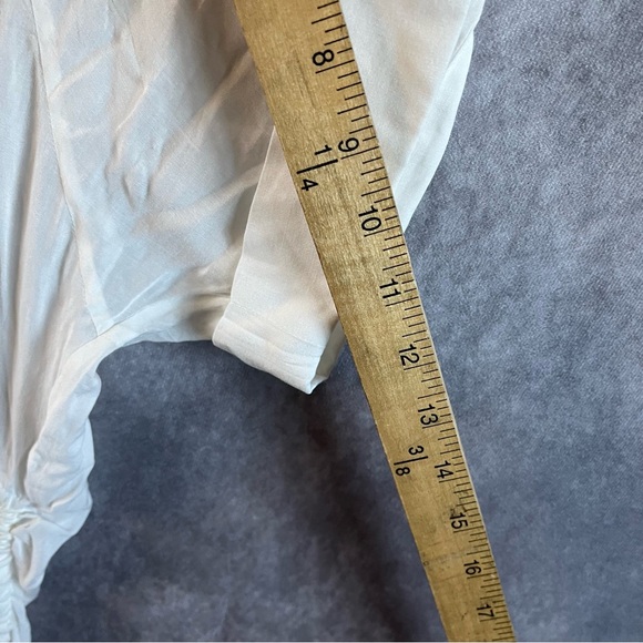 ALLSAINTS ISLE White Ruched Sides Dress Lightweight Loose Fit US 2 **See Pics** - Picture 13 of 14